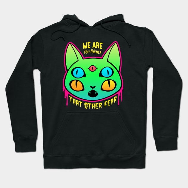 We are the things that other fear | Halloween Cat Hoodie by Creatura